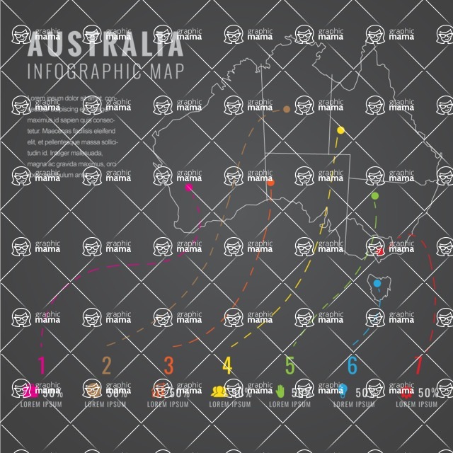 Infographic Templates Collection - Vector, Photoshop, PowerPoint, Google Slides - Australia Map Infographic Template with States